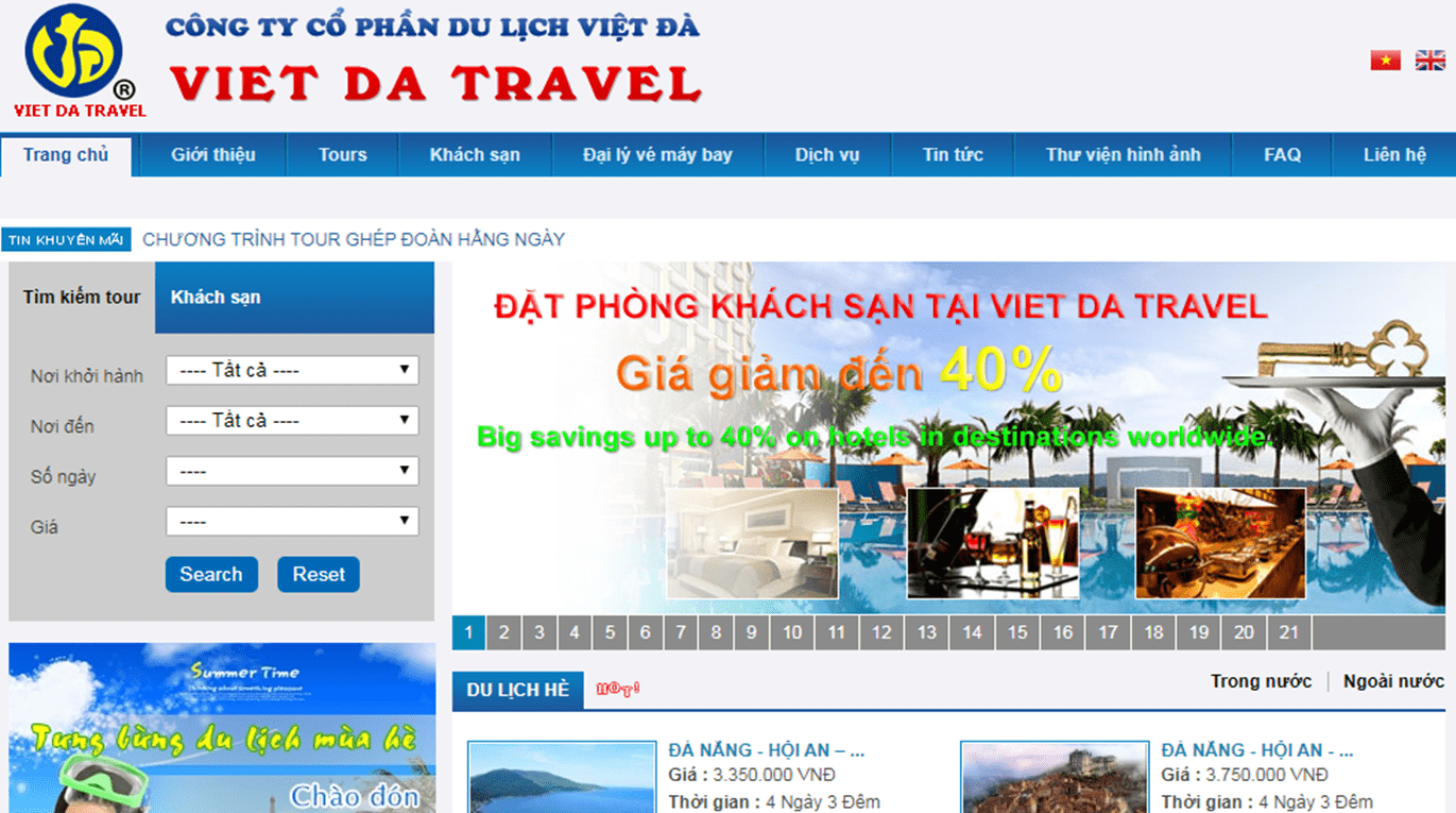 Danh sách các công ty du lịch Đà Nẵng - Viet Da Travel