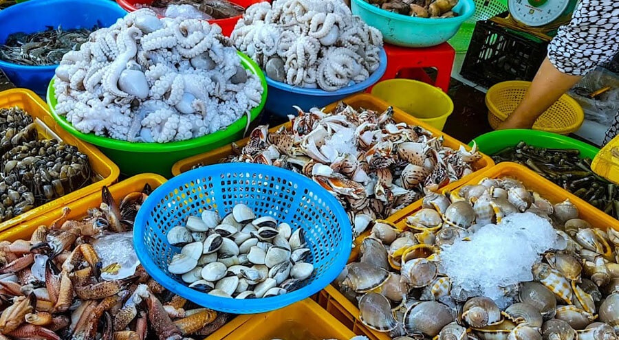Vựa hải sản Đà Nẵng chợ Hòa Cường