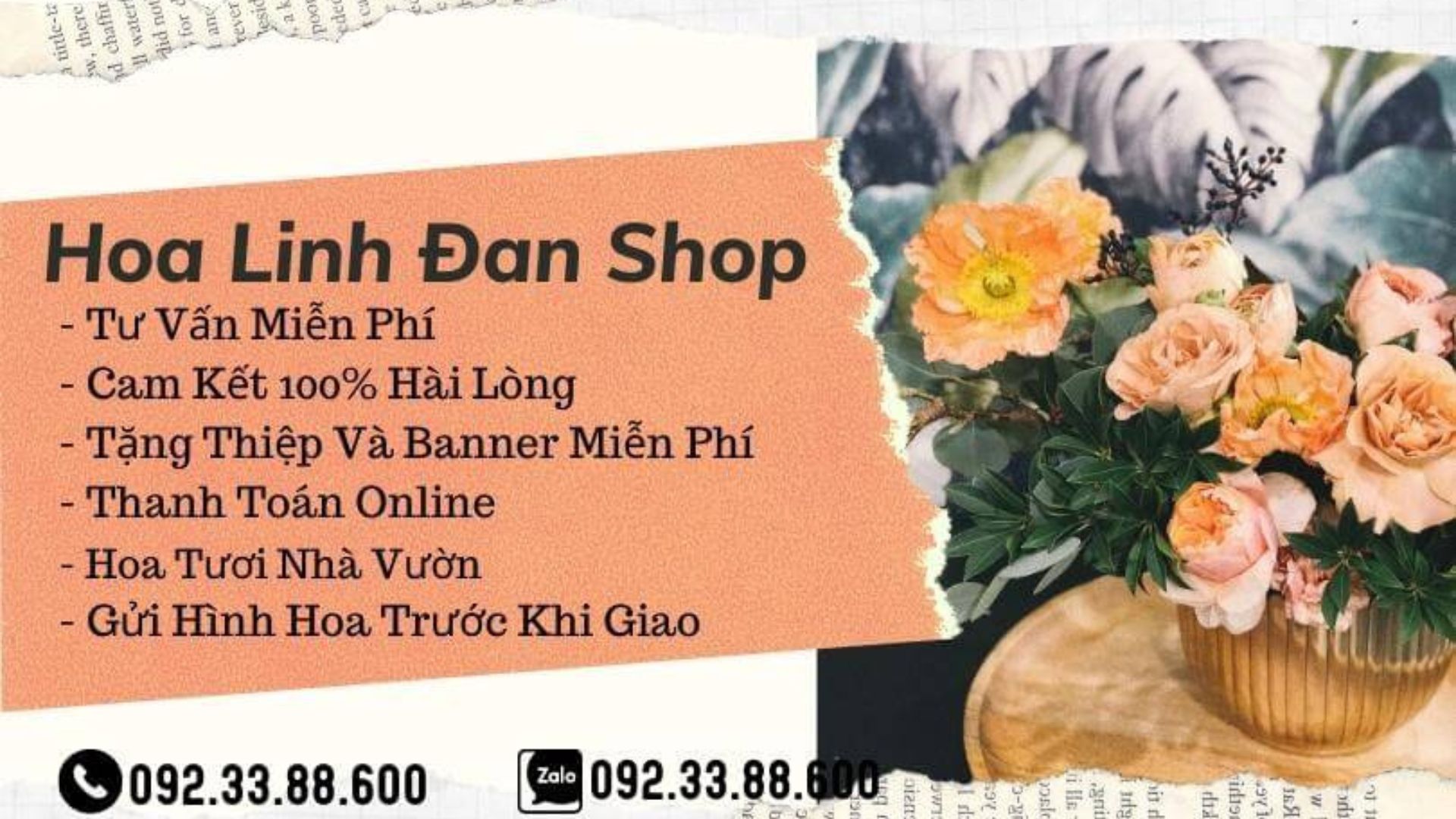 Cửa hàng hoa tươi Linh Đan - shop hoa tươi gần đây tại Đà Nẵng chất lượng